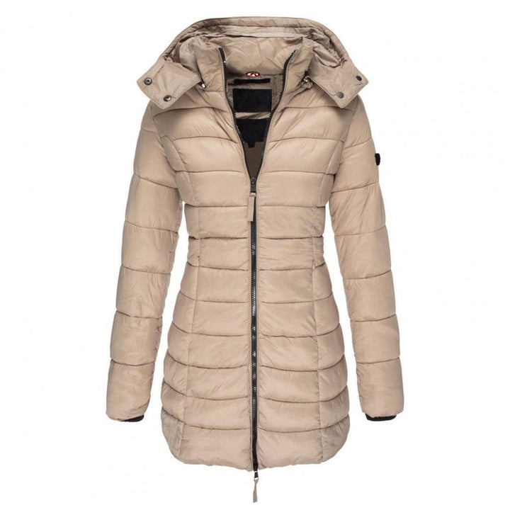 Puffer Coat | Hooded | Quilted | Women's Long Winter Jacket-Fashion Nora