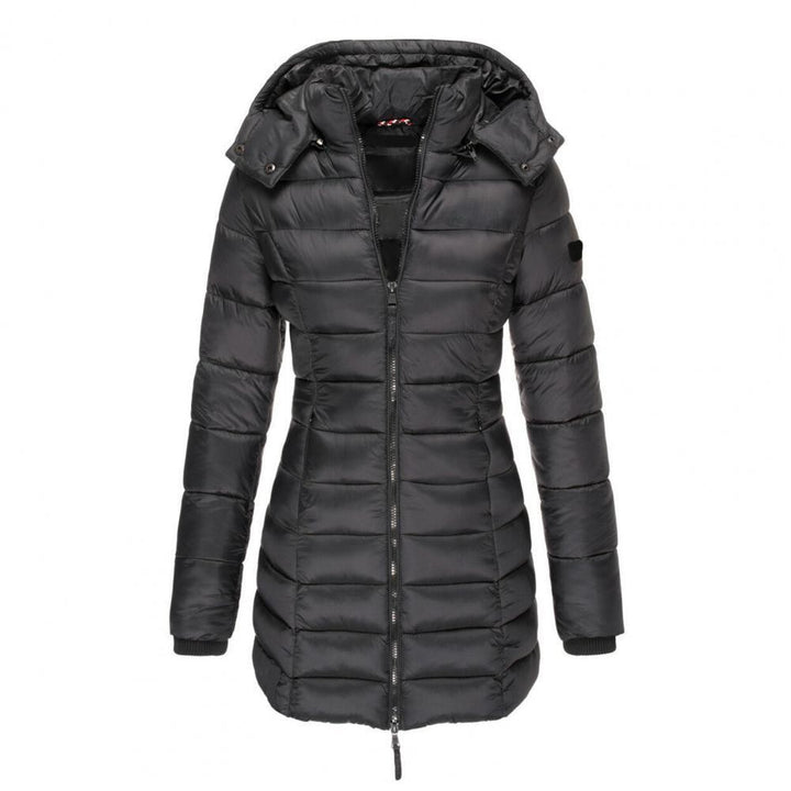 Puffer Coat | Hooded | Quilted | Women's Long Winter Jacket-Fashion Nora