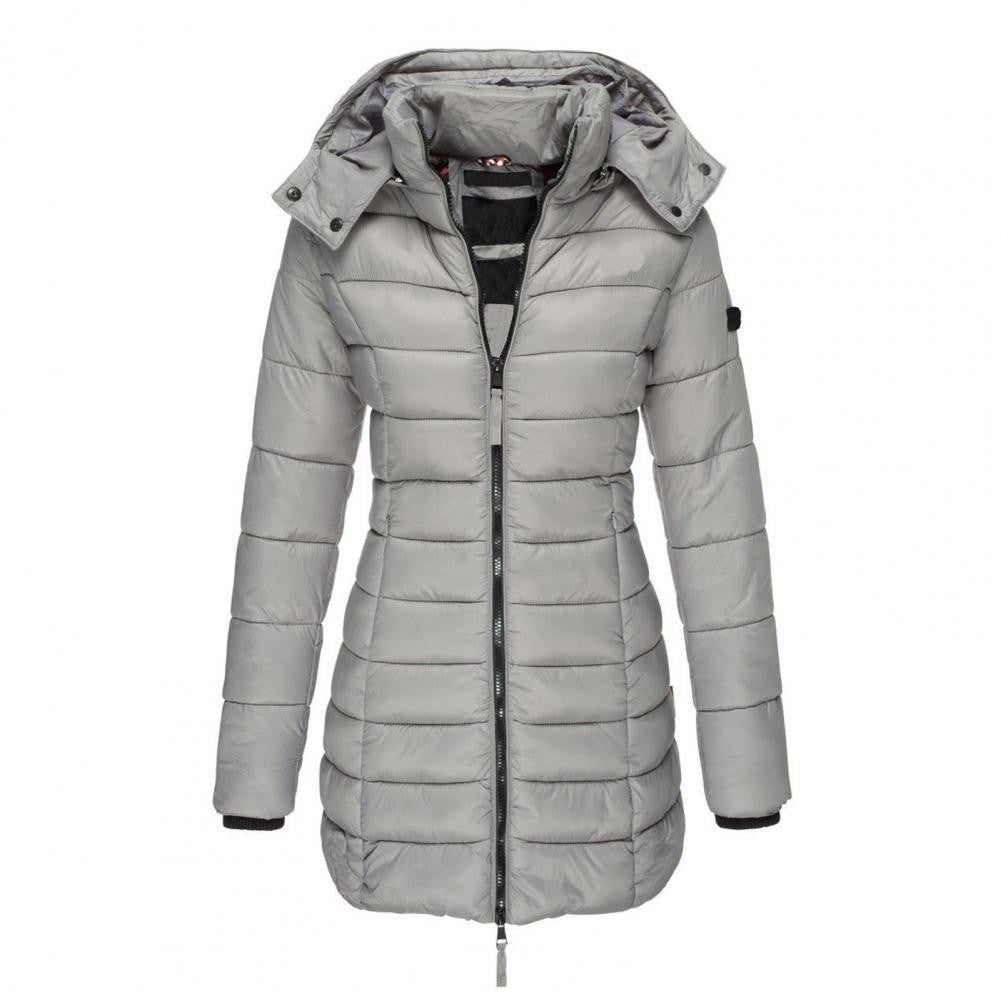 Puffer Coat | Hooded | Quilted | Women's Long Winter Jacket-Fashion Nora