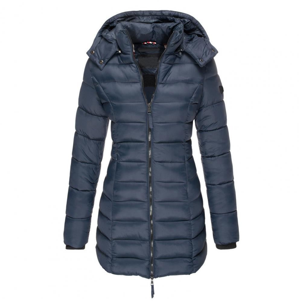 Puffer Coat | Hooded | Quilted | Women's Long Winter Jacket-Fashion Nora