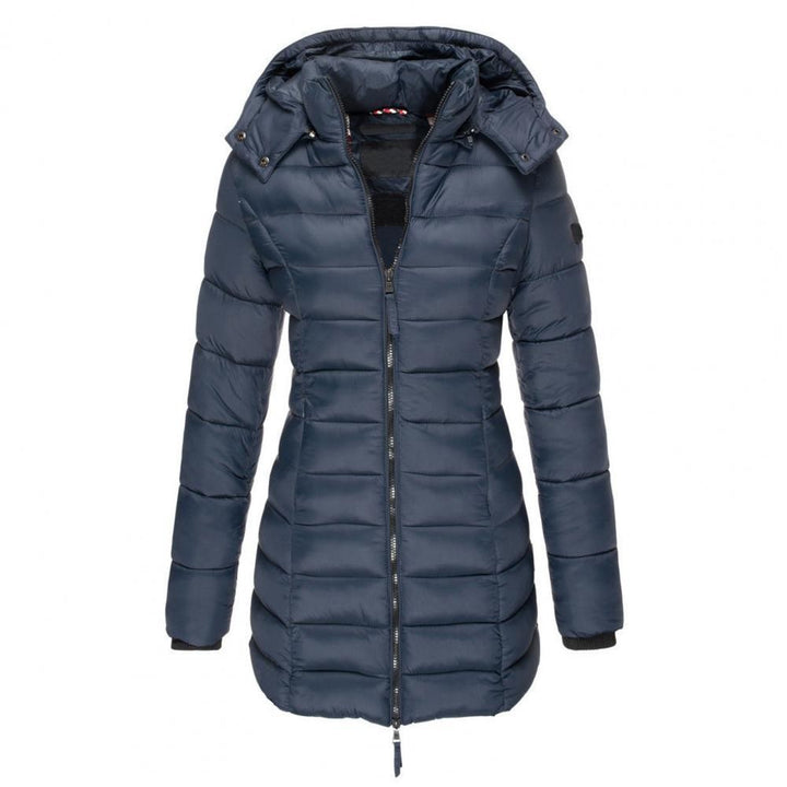 Puffer Coat | Hooded | Quilted | Women's Long Winter Jacket-Fashion Nora