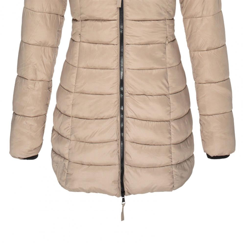 Puffer Coat | Hooded | Quilted | Women's Long Winter Jacket-Fashion Nora