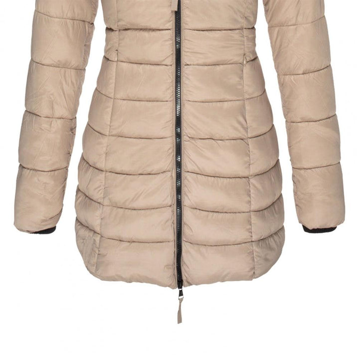 Puffer Coat | Hooded | Quilted | Women's Long Winter Jacket-Fashion Nora