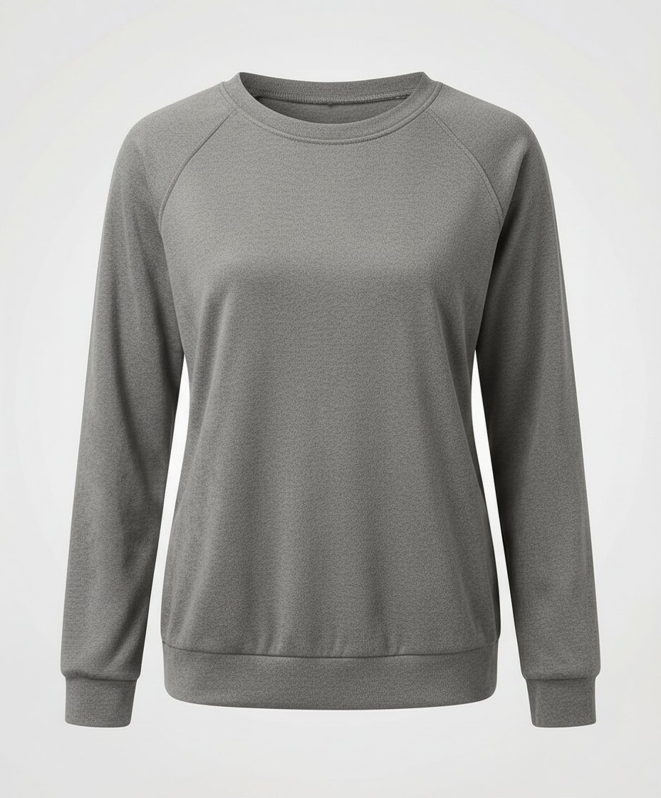 Raglan Sleeve Sweatshirt | Crew Neck | Classic Fit-Fashion Nora