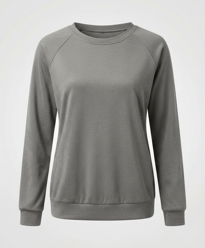Raglan Sleeve Sweatshirt | Crew Neck | Classic Fit-Fashion Nora