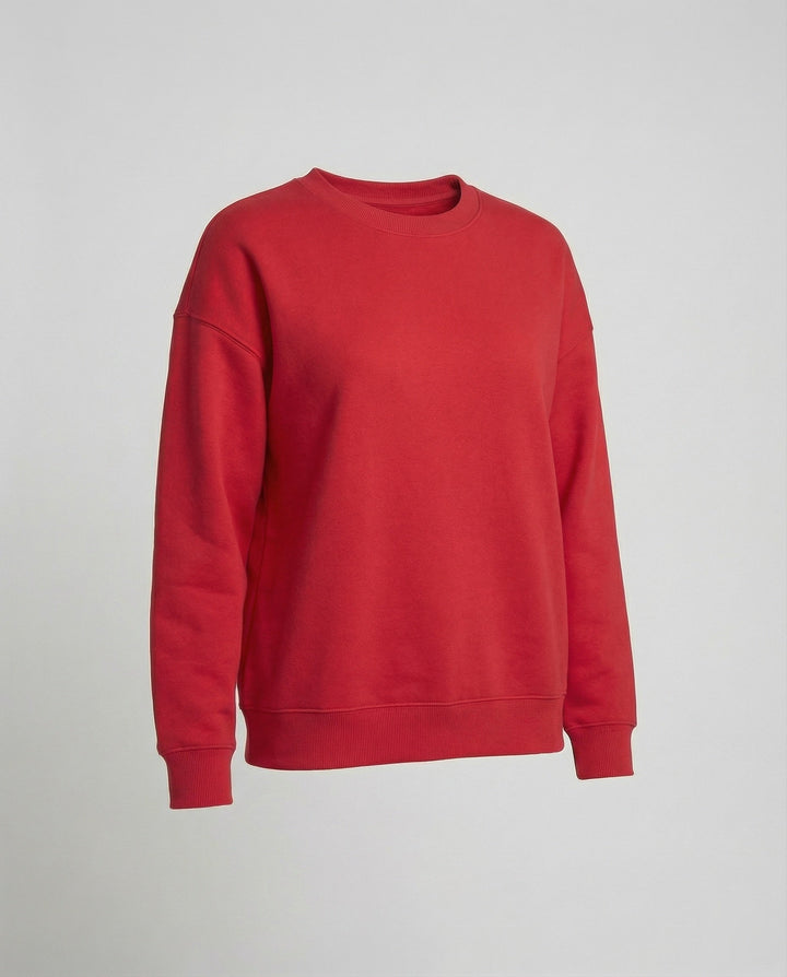 Relaxed Crew Neck Sweatshirt | Drop Shoulder | Soft Cotton Blend-Fashion Nora