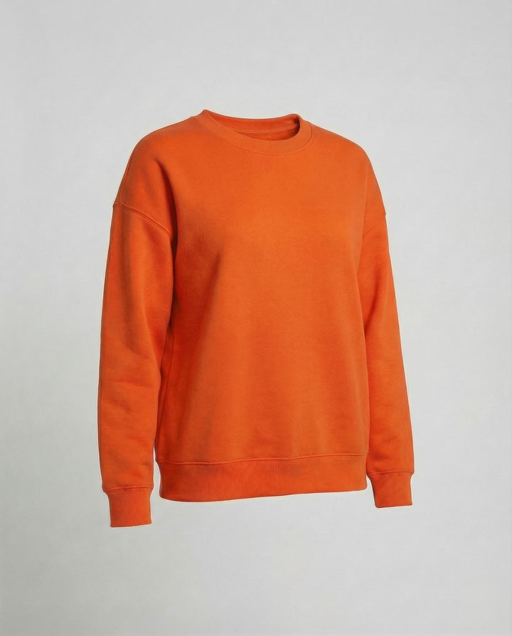 Relaxed Crew Neck Sweatshirt | Drop Shoulder | Soft Cotton Blend-Fashion Nora