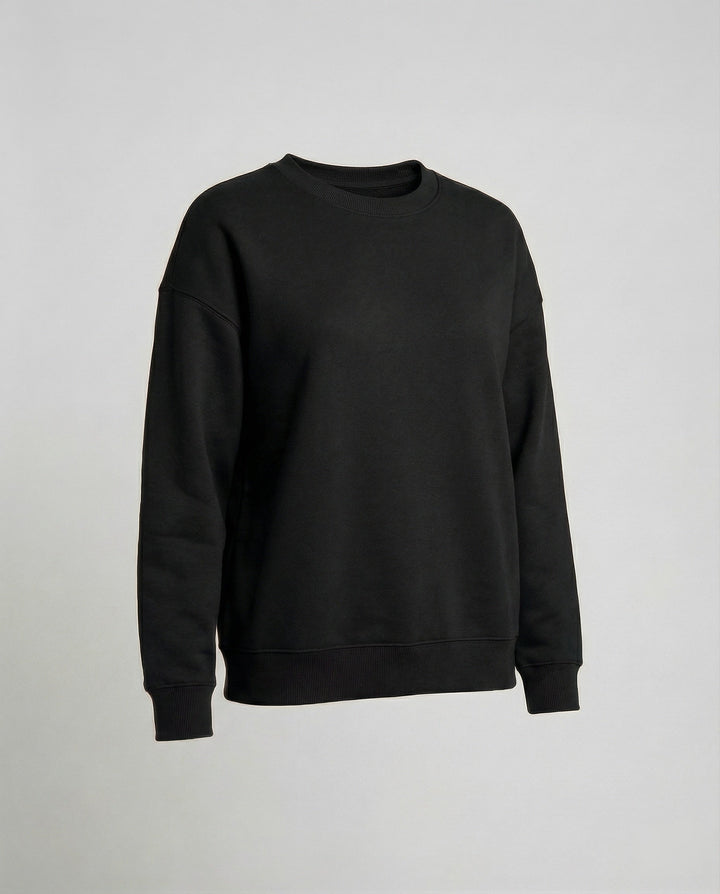 Relaxed Crew Neck Sweatshirt | Drop Shoulder | Soft Cotton Blend-Fashion Nora