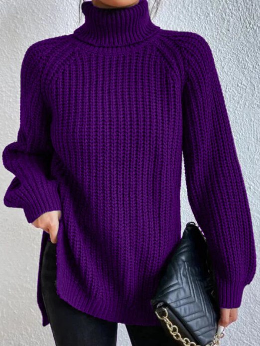 Roll Neck Sweater | Relaxed Fit | Cotton-Polyester Blend | Cosy Winter Jumper-Fashion Nora