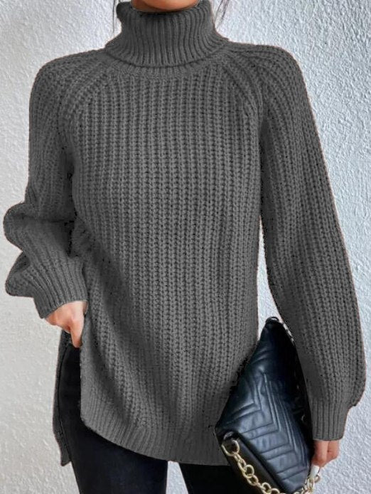 Roll Neck Sweater | Relaxed Fit | Cotton-Polyester Blend | Cosy Winter Jumper-Fashion Nora