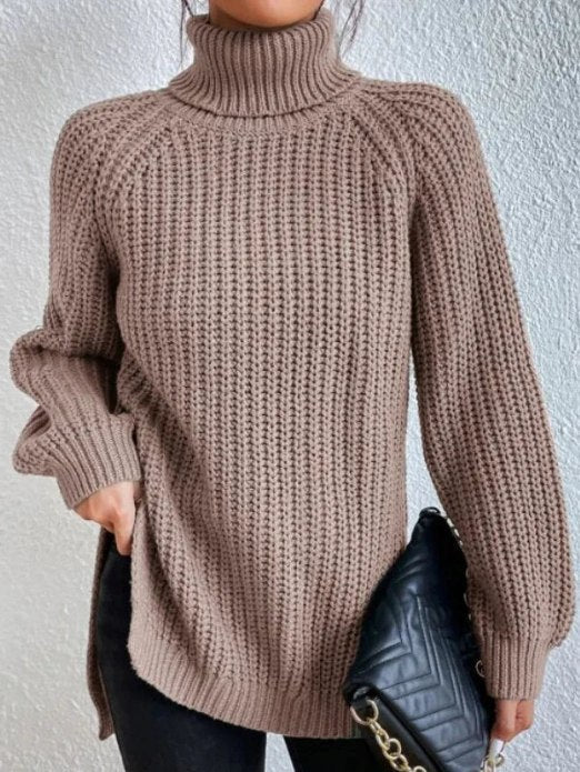 Roll Neck Sweater | Relaxed Fit | Cotton-Polyester Blend | Cosy Winter Jumper-Fashion Nora