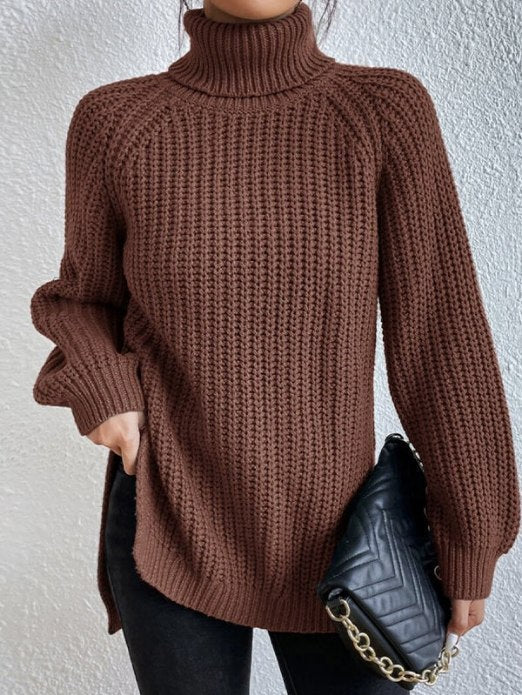 Roll Neck Sweater | Relaxed Fit | Cotton-Polyester Blend | Cosy Winter Jumper-Fashion Nora