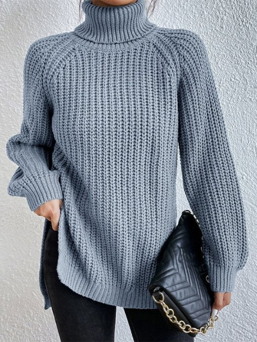 Roll Neck Sweater | Relaxed Fit | Cotton-Polyester Blend | Cosy Winter Jumper-Fashion Nora