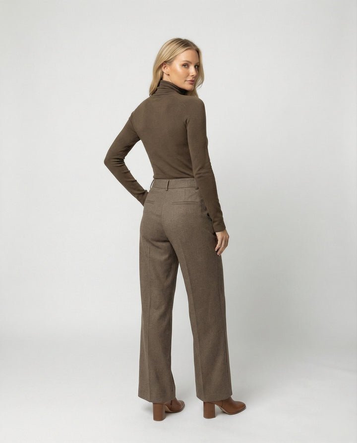 Roll Neck Wool Blend Sweater | Slim Fit | One Size-Fashion Nora