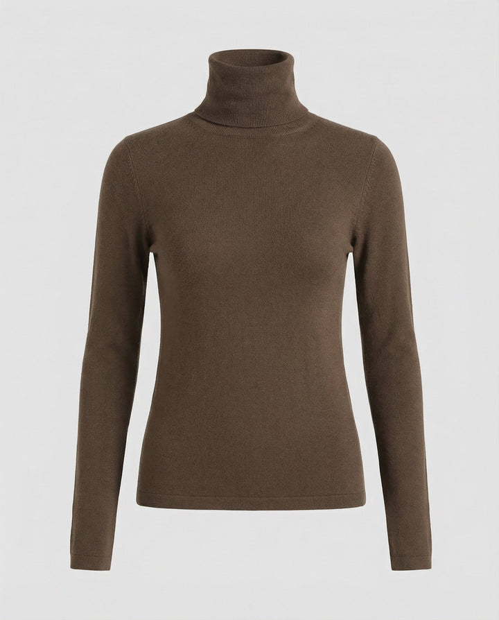 Roll Neck Wool Blend Sweater | Slim Fit | One Size-Fashion Nora