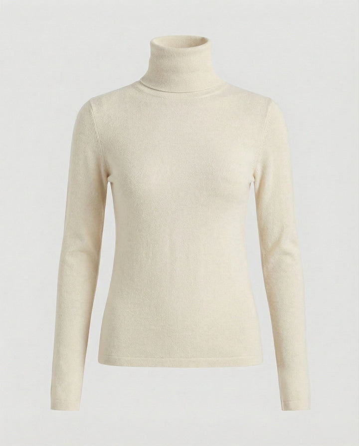 Roll Neck Wool Blend Sweater | Slim Fit | One Size-Fashion Nora