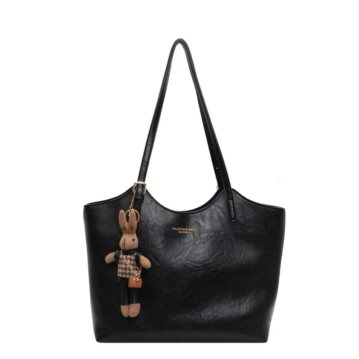 Rustic Edge | Vegan Leather Tote Bag | Vintage Shopper-Fashion Nora