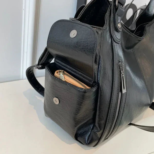 Shoulder Bag | Multi-Pocket | Small | Cargo Bag | Women's Handbag-Fashion Nora