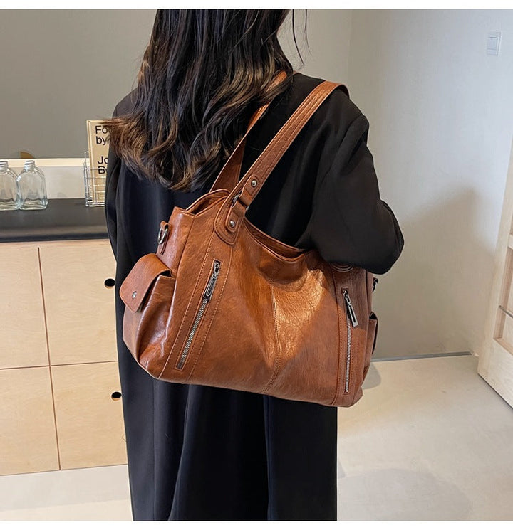 Shoulder Bag | Multi-Pocket | Small | Cargo Bag | Women's Handbag-Fashion Nora