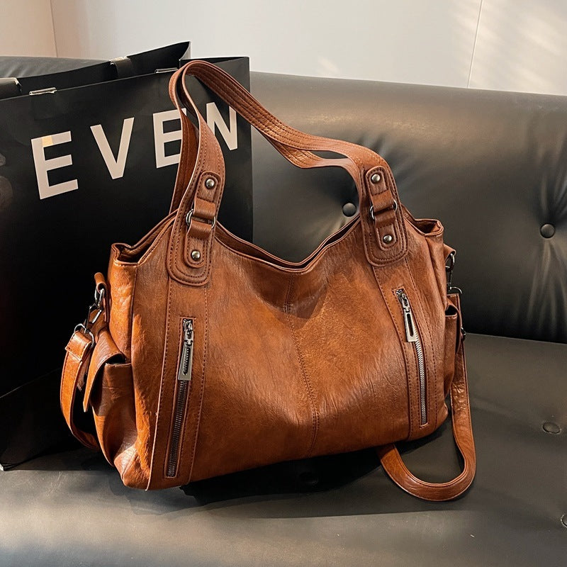 Shoulder Bag | Multi-Pocket | Small | Cargo Bag | Women's Handbag-Fashion Nora