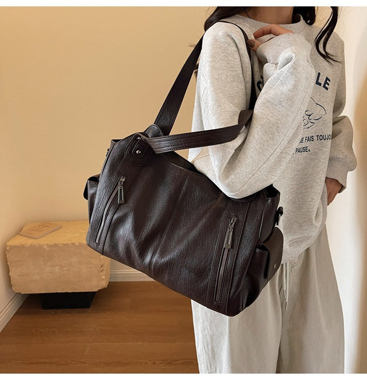 Shoulder Bag | Multi-Pocket | Small | Cargo Bag | Women's Handbag-Fashion Nora