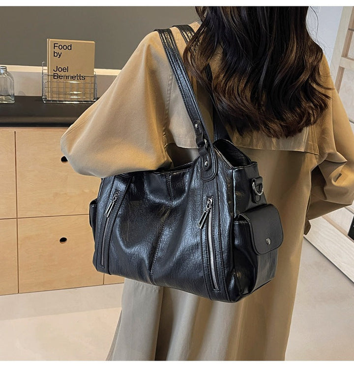 Shoulder Bag | Multi-Pocket | Small | Cargo Bag | Women's Handbag-Fashion Nora