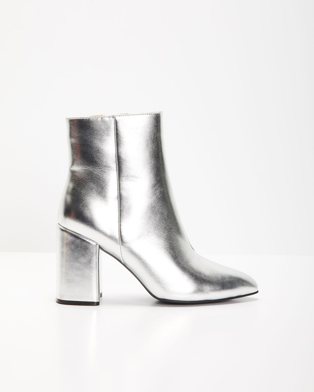 Silver Ankle Boots | Orthopaedic Comfort | Block Heel-Fashion Nora
