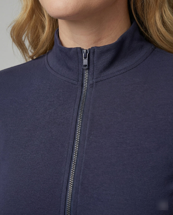 Slim Fit Knit Jacket | Double Zip | Stand Collar Cardigan-Fashion Nora
