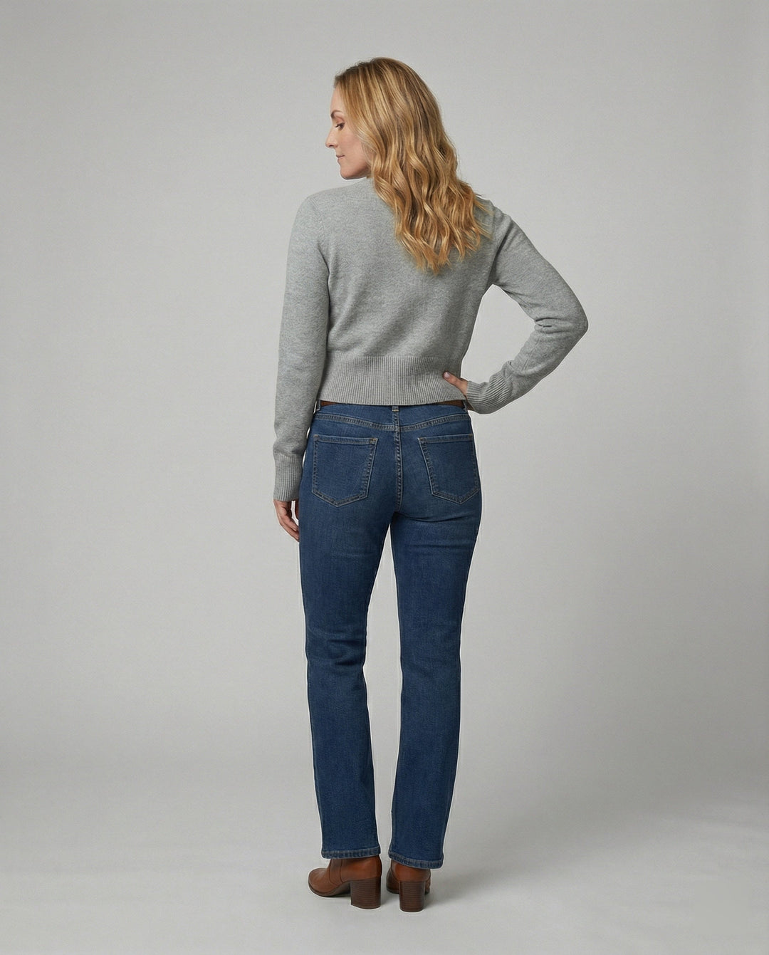 Slim Fit Knit Sweater | Wool Blend Crew Neck | Winter Jumper-Fashion Nora