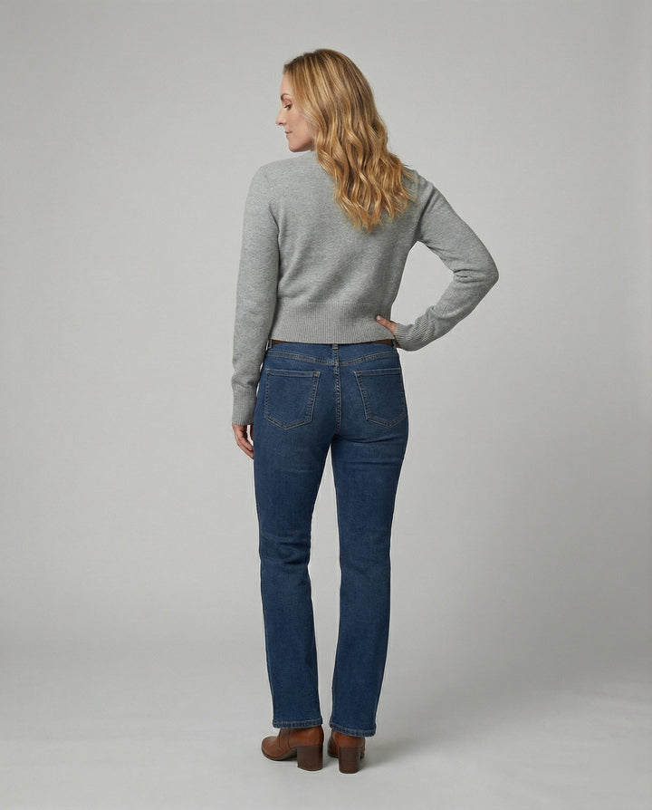 Slim Fit Knit Sweater | Wool Blend Crew Neck | Winter Jumper-Fashion Nora