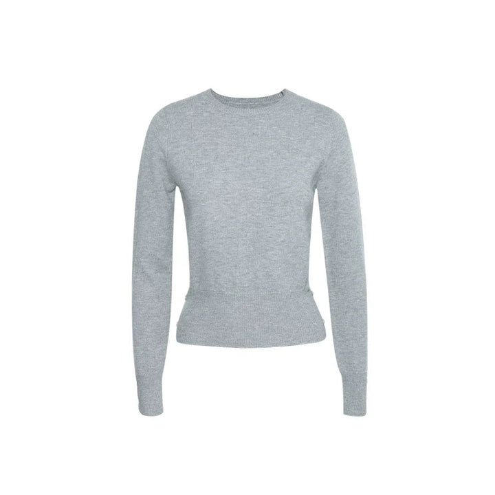 Slim Fit Knit Sweater | Wool Blend Crew Neck | Winter Jumper-Fashion Nora