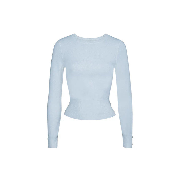Slim Fit Knit Sweater | Wool Blend Crew Neck | Winter Jumper-Fashion Nora