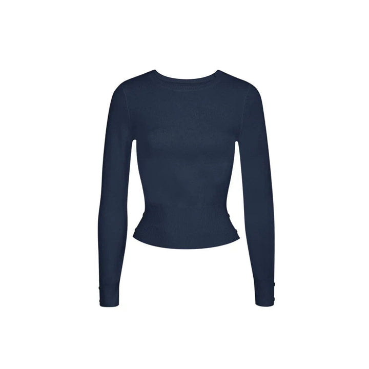 Slim Fit Knit Sweater | Wool Blend Crew Neck | Winter Jumper-Fashion Nora