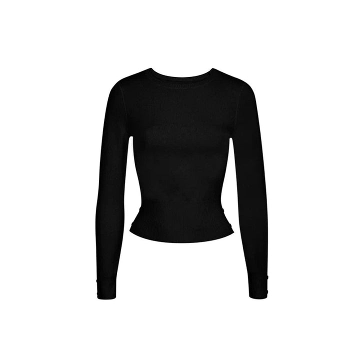 Slim Fit Knit Sweater | Wool Blend Crew Neck | Winter Jumper-Fashion Nora