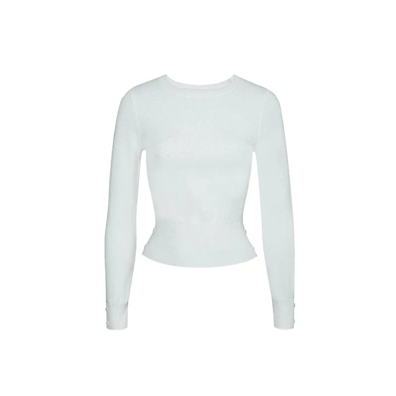 Slim Fit Knit Sweater | Wool Blend Crew Neck | Winter Jumper-Fashion Nora