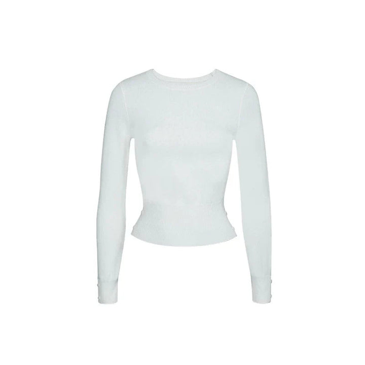 Slim Fit Knit Sweater | Wool Blend Crew Neck | Winter Jumper-Fashion Nora