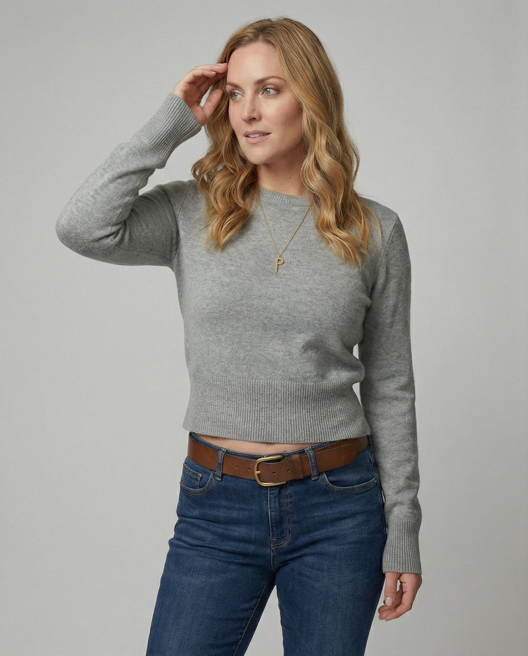 Slim Fit Knit Sweater | Wool Blend Crew Neck | Winter Jumper-Fashion Nora