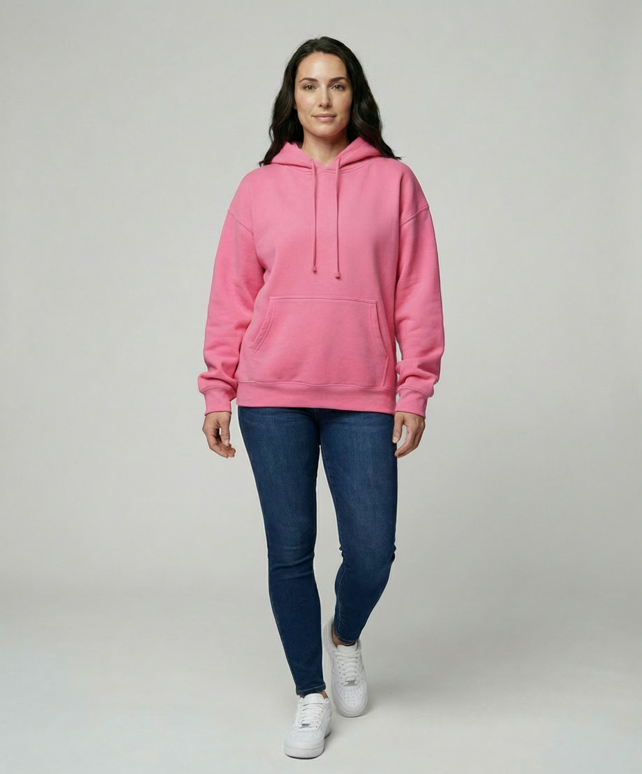 Slogan Back Print Hoodie | Drawstring Hood | Casual Fit-Fashion Nora