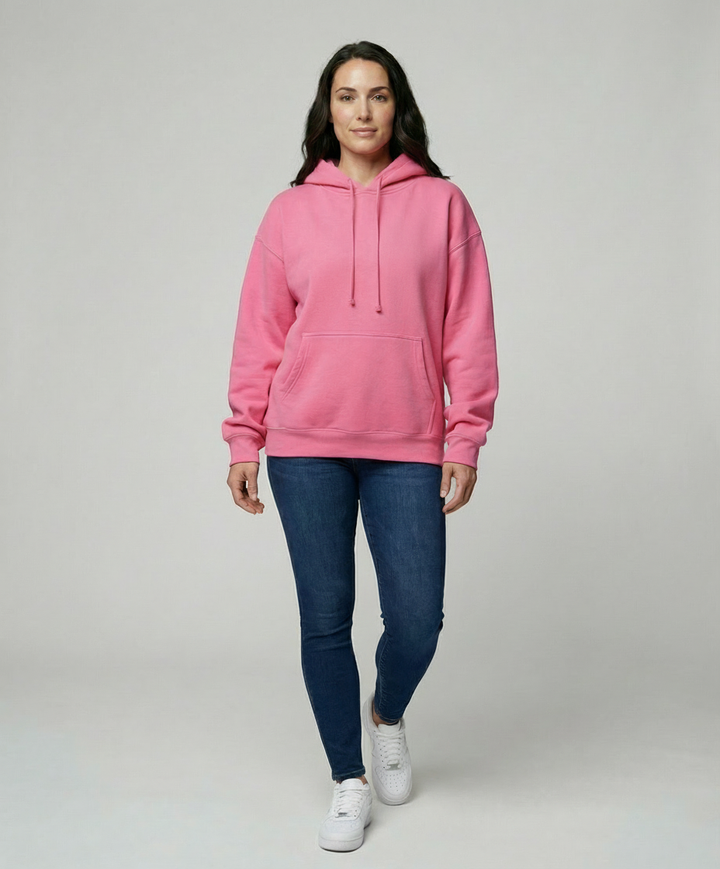Slogan Back Print Hoodie | Drawstring Hood | Casual Fit-Fashion Nora