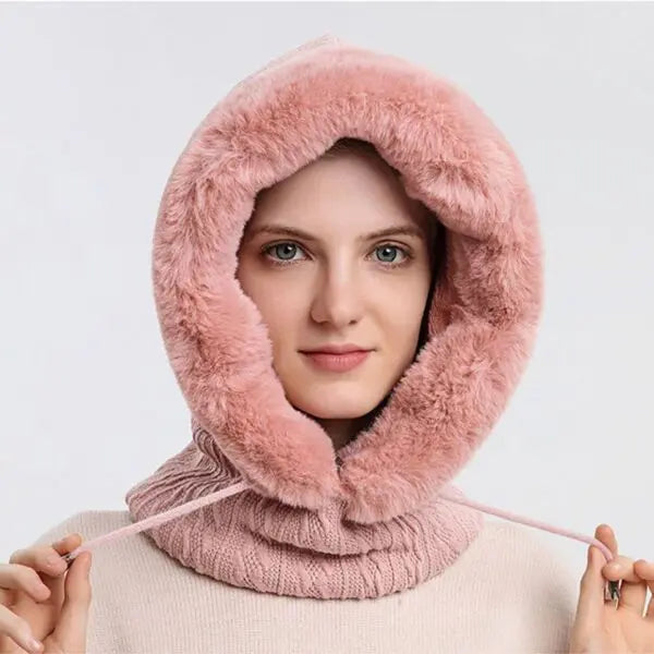 Three in One Winter Scarf and Beanie | Knit Neck Warmer Set-Fashion Nora