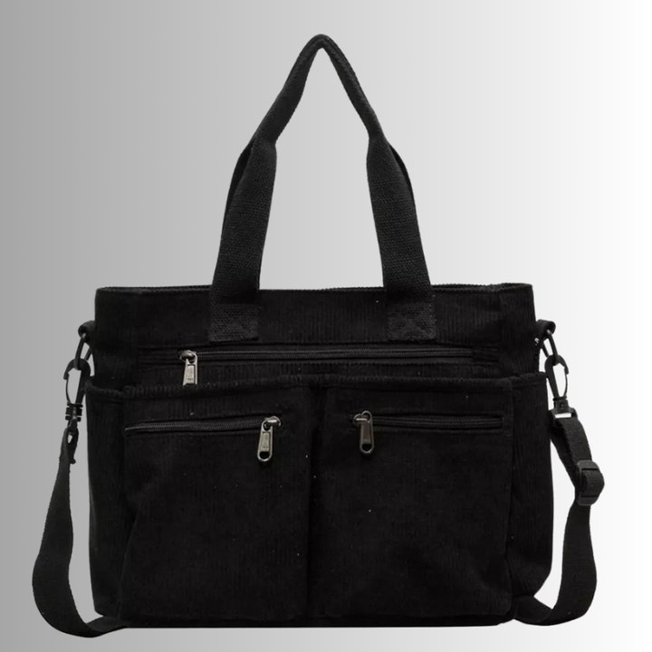 Urban Cord | Corduroy Tote Bag | Laptop Shoulder Bag-Fashion Nora