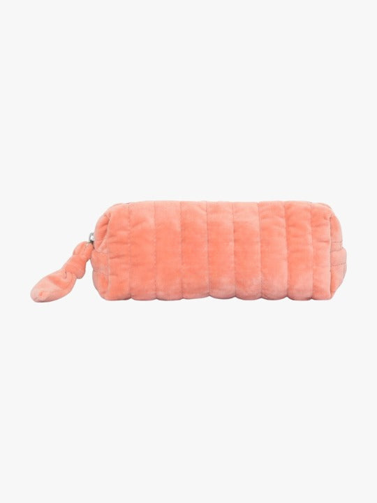 Velvet Makeup Bag Small - Dusty Coral-Fashion Nora