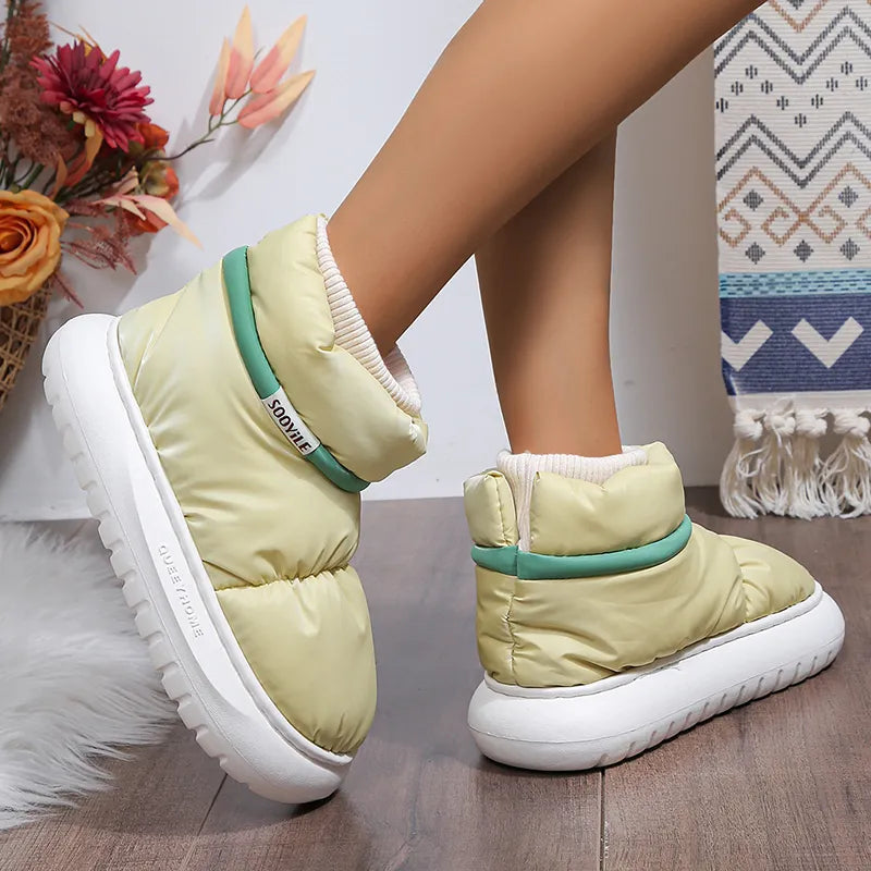 Waterproof Snow Boots | Cotton Padded Lining | Non-Slip Sole-Fashion Nora