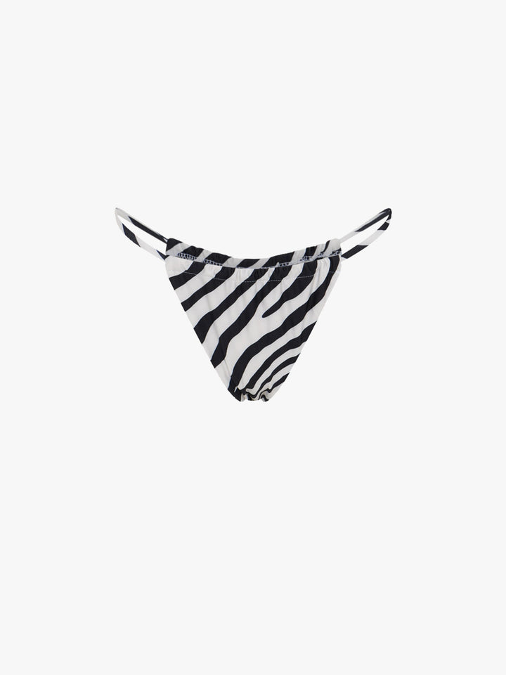 Zebra Bikini Bottom - White Zebra-Fashion Nora