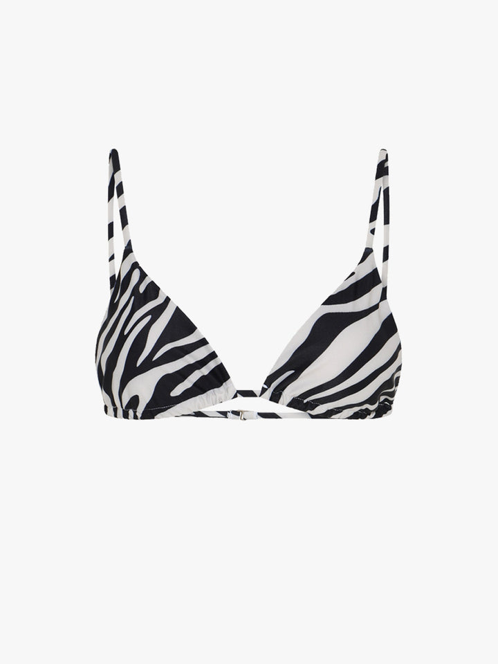 Zebra Bikini Top - White Zebra-Fashion Nora