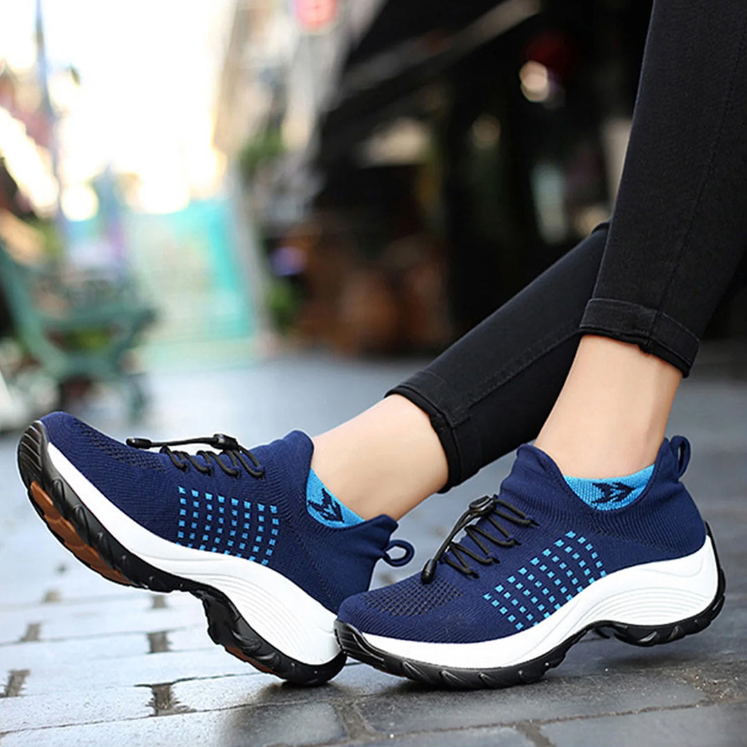 Arch Support Shoes | Womens Wide Fit | Cushioned Mesh-Fashion Nora