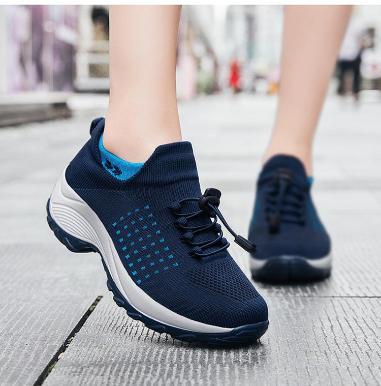 Arch Support Shoes | Womens Wide Fit | Cushioned Mesh-Fashion Nora