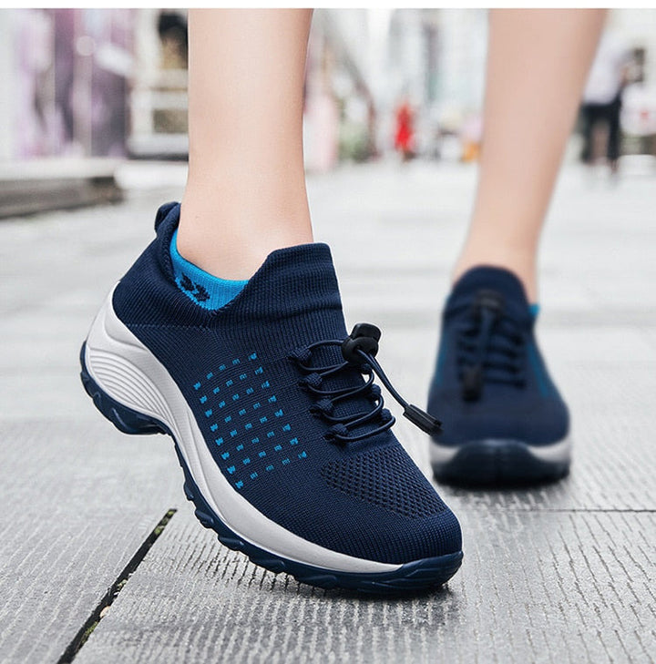 Arch Support Shoes | Womens Wide Fit | Cushioned Mesh-Fashion Nora