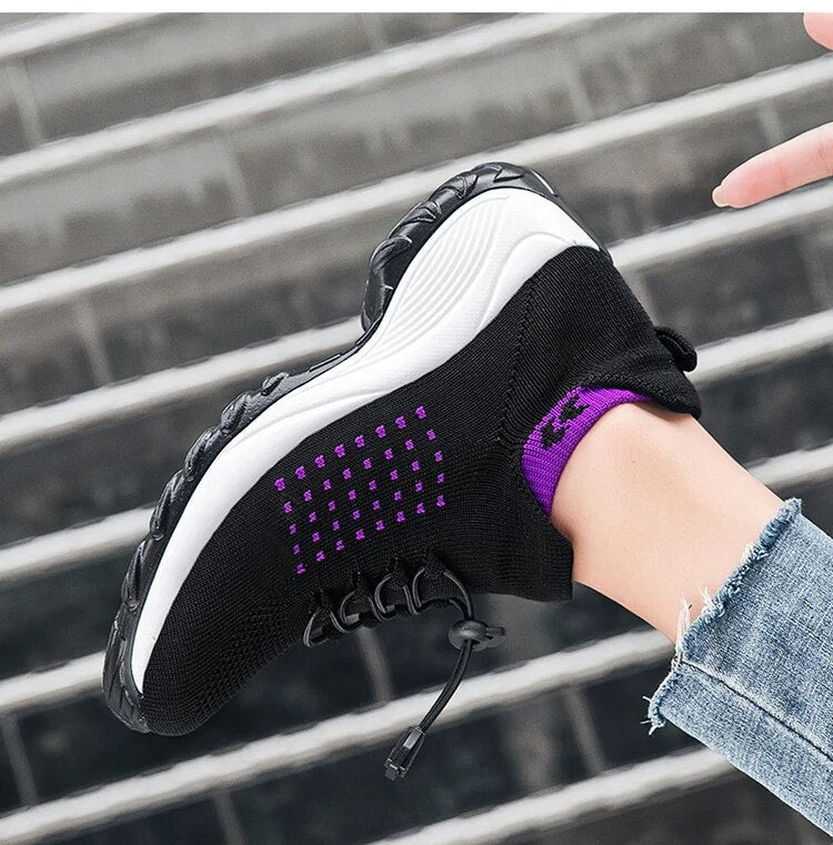 Arch Support Shoes | Womens Wide Fit | Cushioned Mesh-Fashion Nora