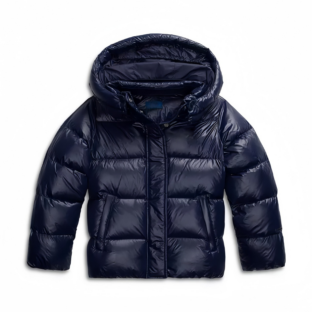 Women's Puffer Jacket | Hooded | Glossy Quilted | Side Pockets-Fashion Nora